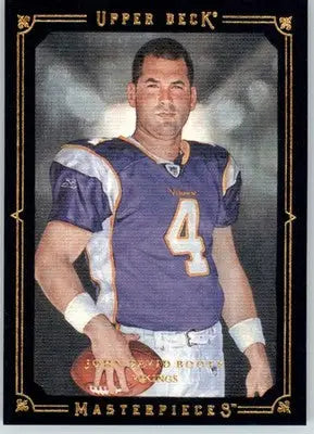John David Booty - 2008 Upper Deck Masterpieces - #48 - Framed Black Football - Football Card Single