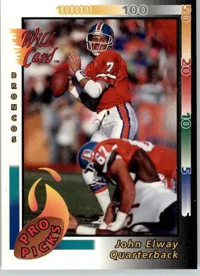 John Elway - 1992 Wild Card - #6 - Pro Picks Football - Football Card Single