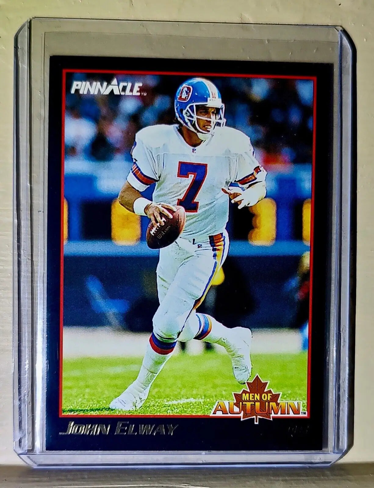 John Elway 1993 Score Pinnacle Football Men of Autumn #7 NFL Card Denver Broncos - Football Card Single