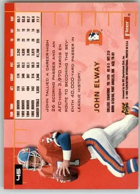 John Elway - 1996 Ultra - #45 - Football - Football Card Single