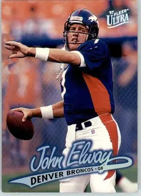 John Elway - 1997 Ultra - #334 - Reebok Gold Football - Football Card Single