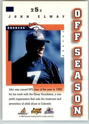John Elway - 1998 Score - #253 - Football - Football Card Single