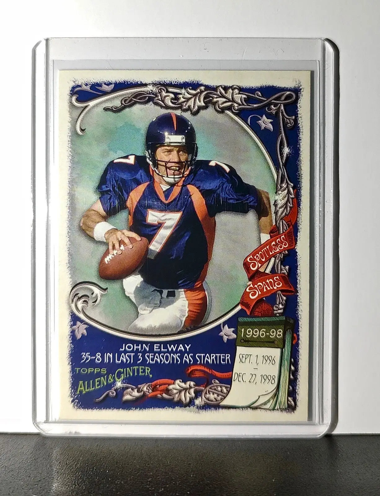 John Elway 2023 Topps Allen & Ginter Spotless Spans NFL #SS4 Card Denver Broncos - Football Card Single