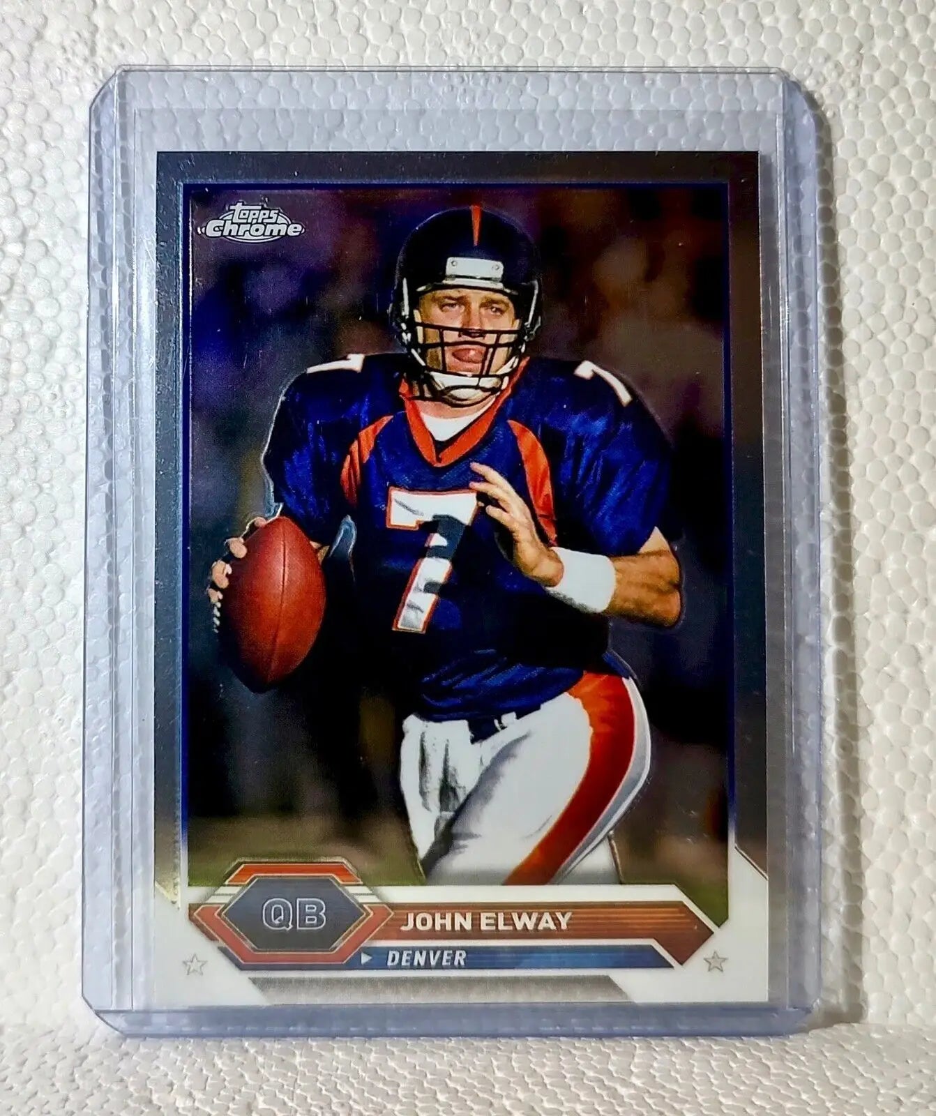 John Elway 2023 Topps Chrome NFL #7 Composite Football Card Denver Broncos - Football Card Single
