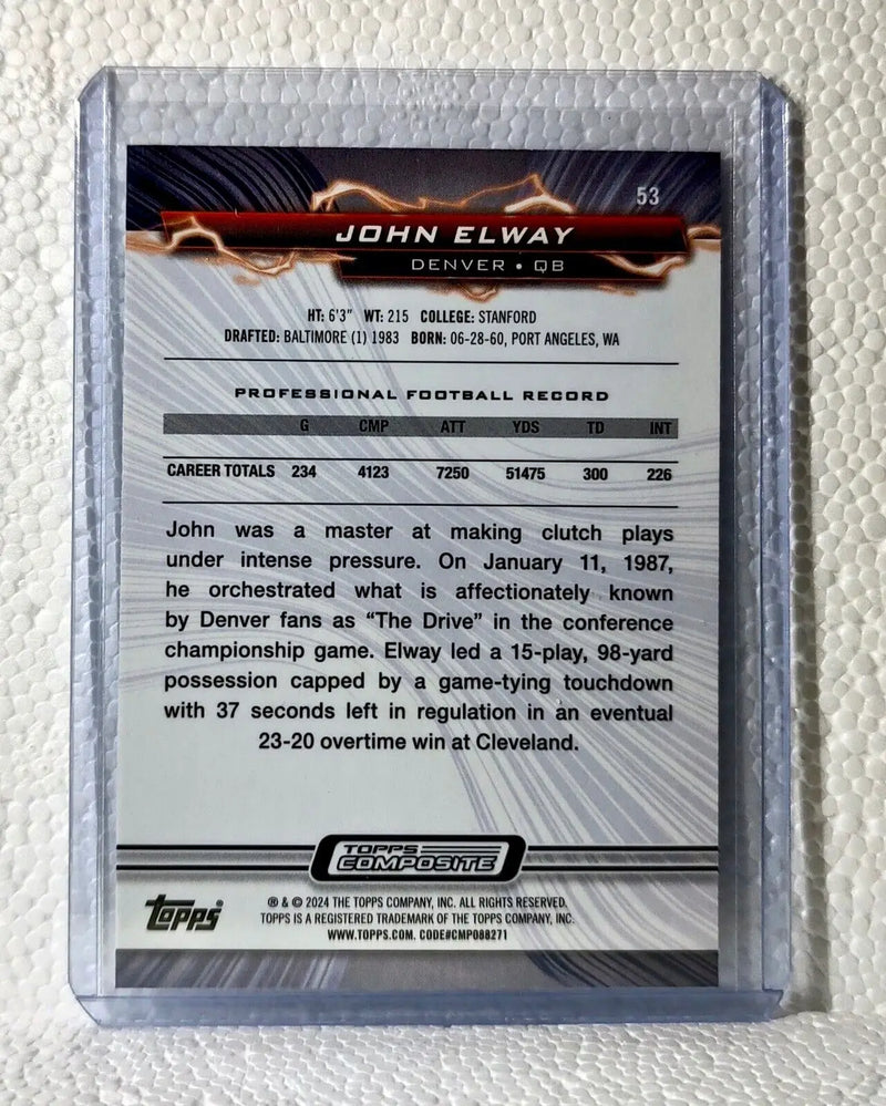 John Elway 2023 Topps Resurgence NFL 53 Composite Football Card Denver Broncos - Football Card Single