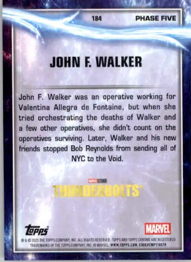 John F. Walker - 2025 Topps Chrome Marvel Studios - #184 - Non_sport - Marvel Card Single