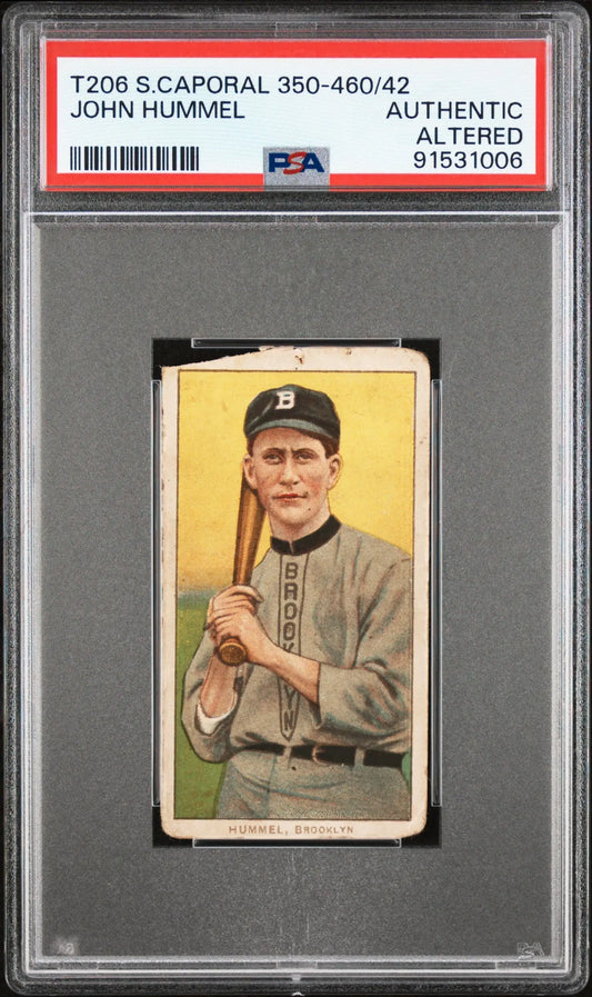 John Hummel 1909-11 T206 Sweet Caporal 350-460/42 PSA Altered - Baseball Card Single