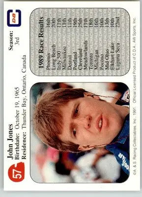 John Jones - 1991 All World - #57 - Racing - Racing Card Single