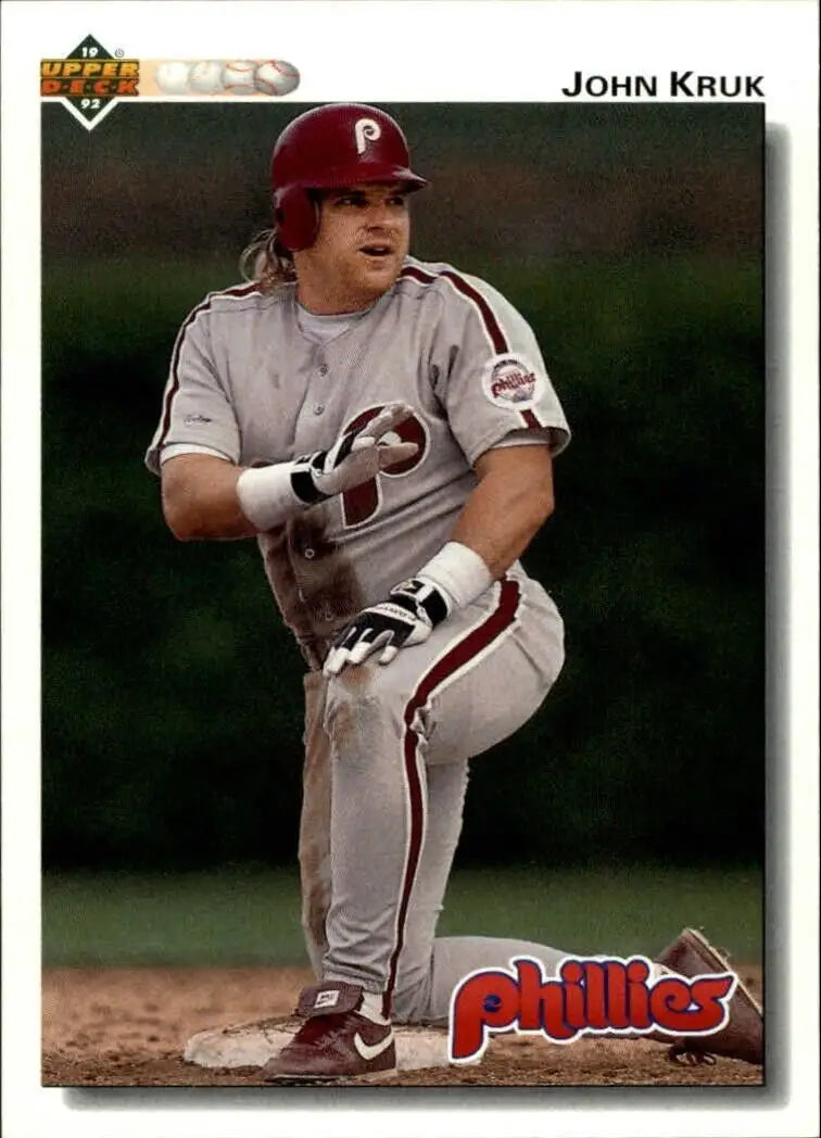 John Kruk 1992 Upper Deck MLB #326 Baseball Card Philadelphia Phillies