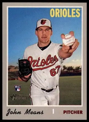 John Means Rookie 2019 Topps Heritage #665 Baltimore Orioles - Baseball Card Single