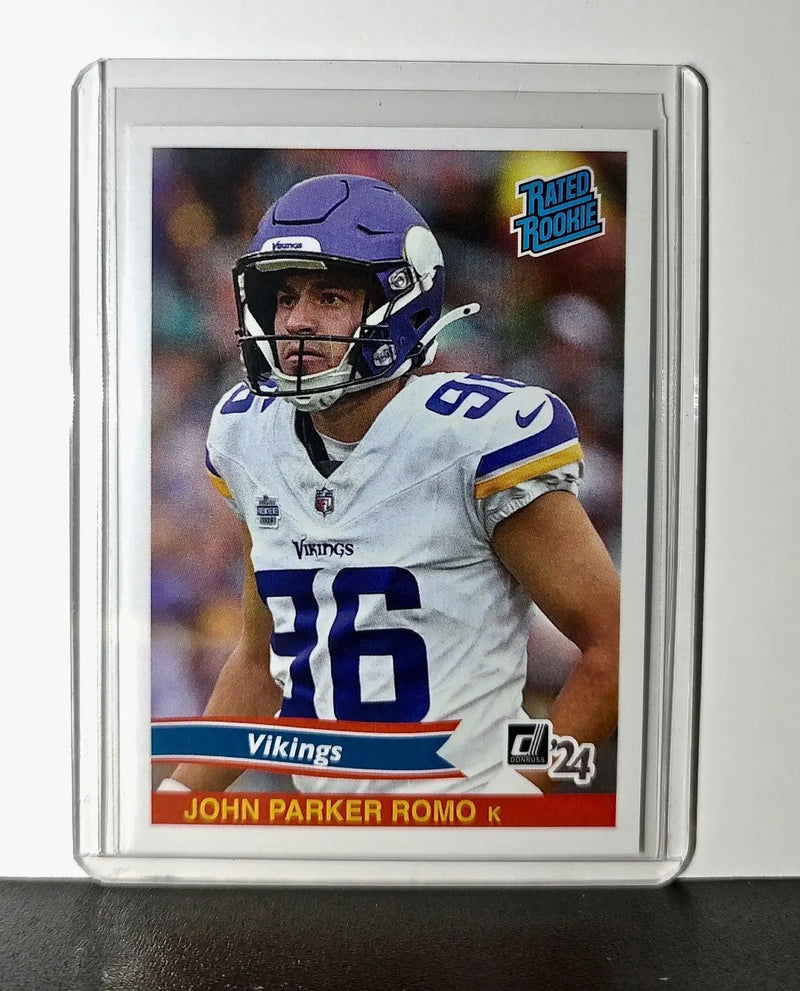 John Parker Romo Rookie 2024 Panini Rated Rookie Retro NFL #41 Bears 1 of 890 - Football Card Single
