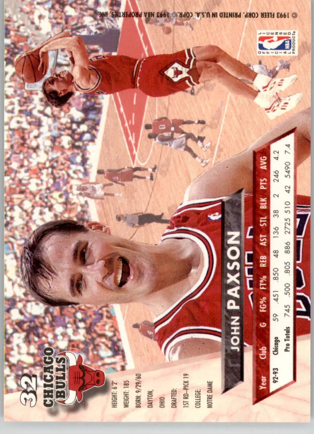 John Paxson - 1993-94 Ultra - #32 - Basketball - Basketball Card Single