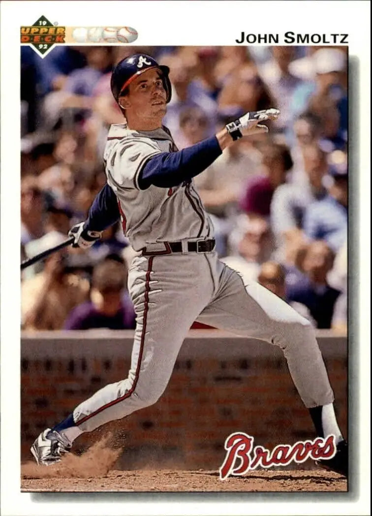 John Smoltz 1992 Upper Deck MLB #322 Baseball Card Atlanta Braves - Baseball Card Single