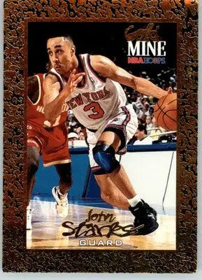 John Starks - 1994-95 NBA Hoops Gold Mine - #443 - Basketball - Basketball Card Single