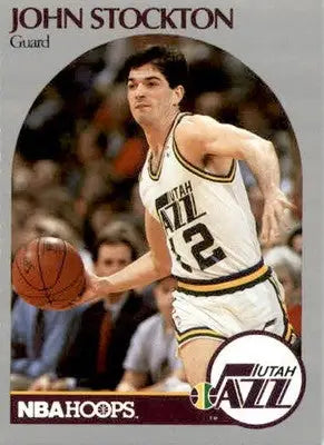 John Stockton - 1990-91 Hoops - #294 - Basketball - Basketball Card Single