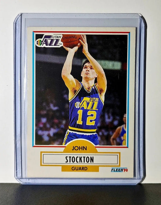 John Stockton 1990 Fleer NBA #189 Card Utah Jazz - Basketball Card Single