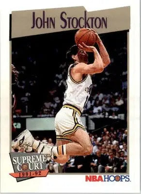 John Stockton - 1991-92 Hoops - #500 - Basketball - Basketball Card Single