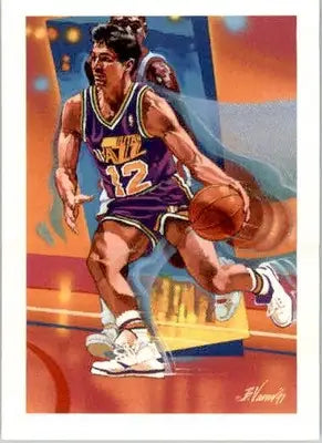 John Stockton - 1991-92 Hoops - #528 - Basketball - Basketball Card Single
