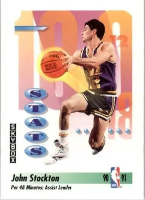 John Stockton - 1991-92 SkyBox - #306 - Basketball - Basketball Card Single