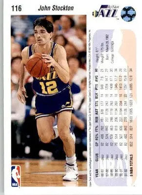 John Stockton - 1992-93 Upper Deck - #116 - Basketball - Basketball Card Single