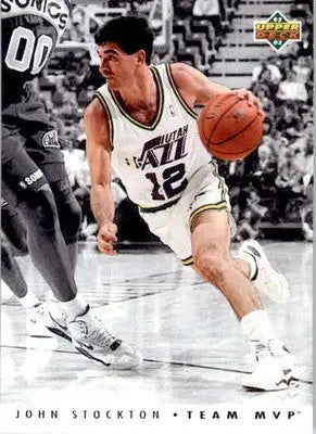 John Stockton - 1992-93 Upper Deck - #TM27 - Team MVPs Basketball - Basketball Card Single