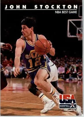 John Stockton - 1992 SkyBox USA - #85 - Basketball - Basketball Card Single