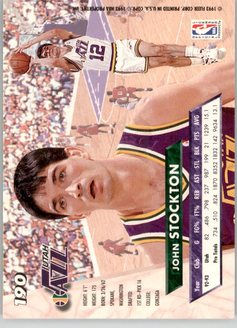 John Stockton - 1993-94 Ultra - #190 - Basketball - Basketball Card Single
