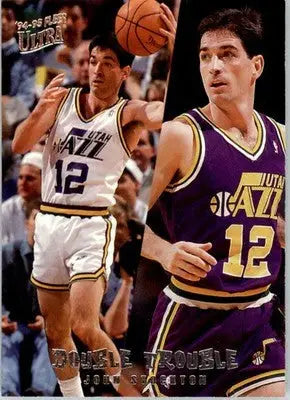 John Stockton - 1994-95 Ultra - #10 - Double Trouble Basketball - Basketball Card Single