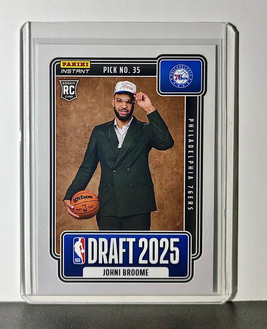 Johni Broome Rookie 2025-26 Panini NBA #29 Draft Night Card Philadelphia 76ers - Basketball Card Single
