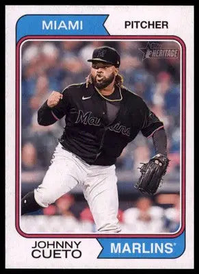 Johnny Cueto 2023 Topps Heritage #109 Miami Marlins - Baseball Card Single