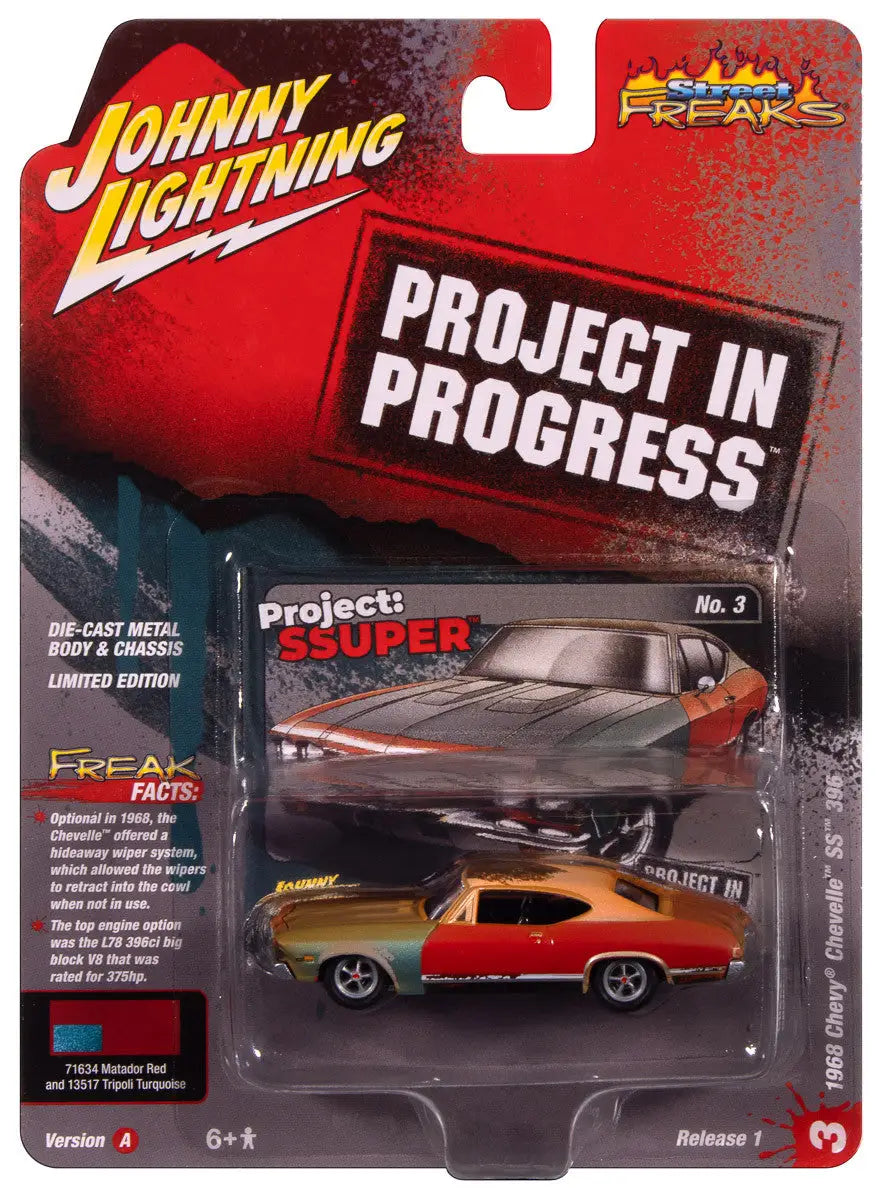 Johnny Lightning 1:64 Street Freaks Ver A 1968 Chevy Chevelle SS 396 - Collectibles