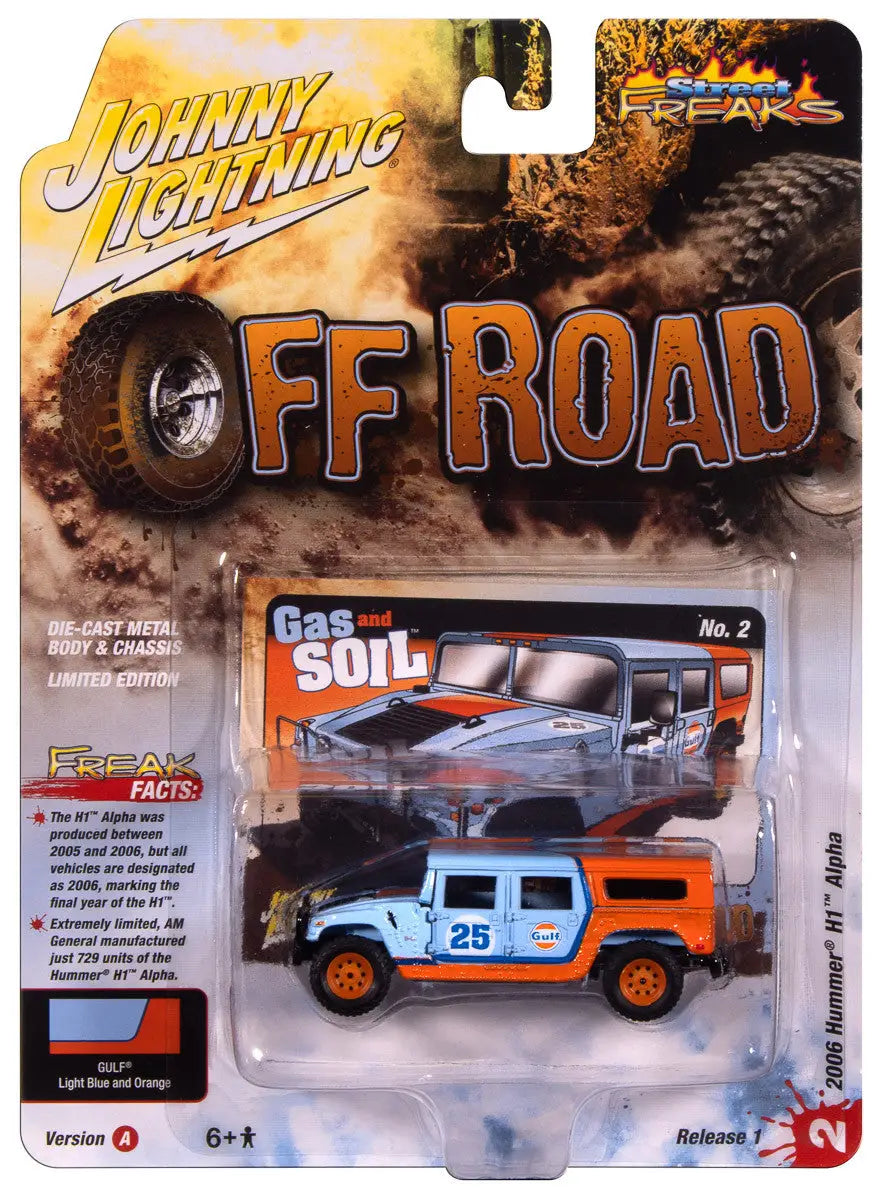 Johnny Lightning 1:64 Street Freaks Ver A 2006 Hummer H1 Alpha Blue - Collectibles