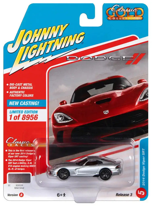 Johnny Lightning JLCG030 Classic Gold VER B 2014 Dodge Viper SRT Silver - Other