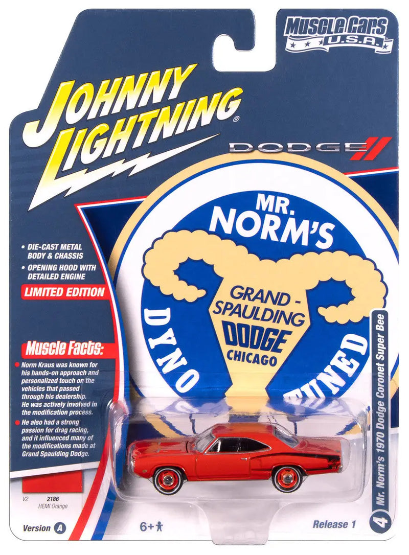 Johnny Lightning JLMC034 Muscle Car VER A Mr. Norms 1970 Dodge Coronet Super Bee - Other