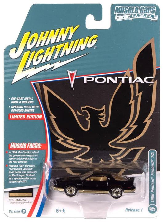 Johnny Lightning JLMC034 Muscle Car VER B 1986 Pontiac Firebird GTA Black - Other