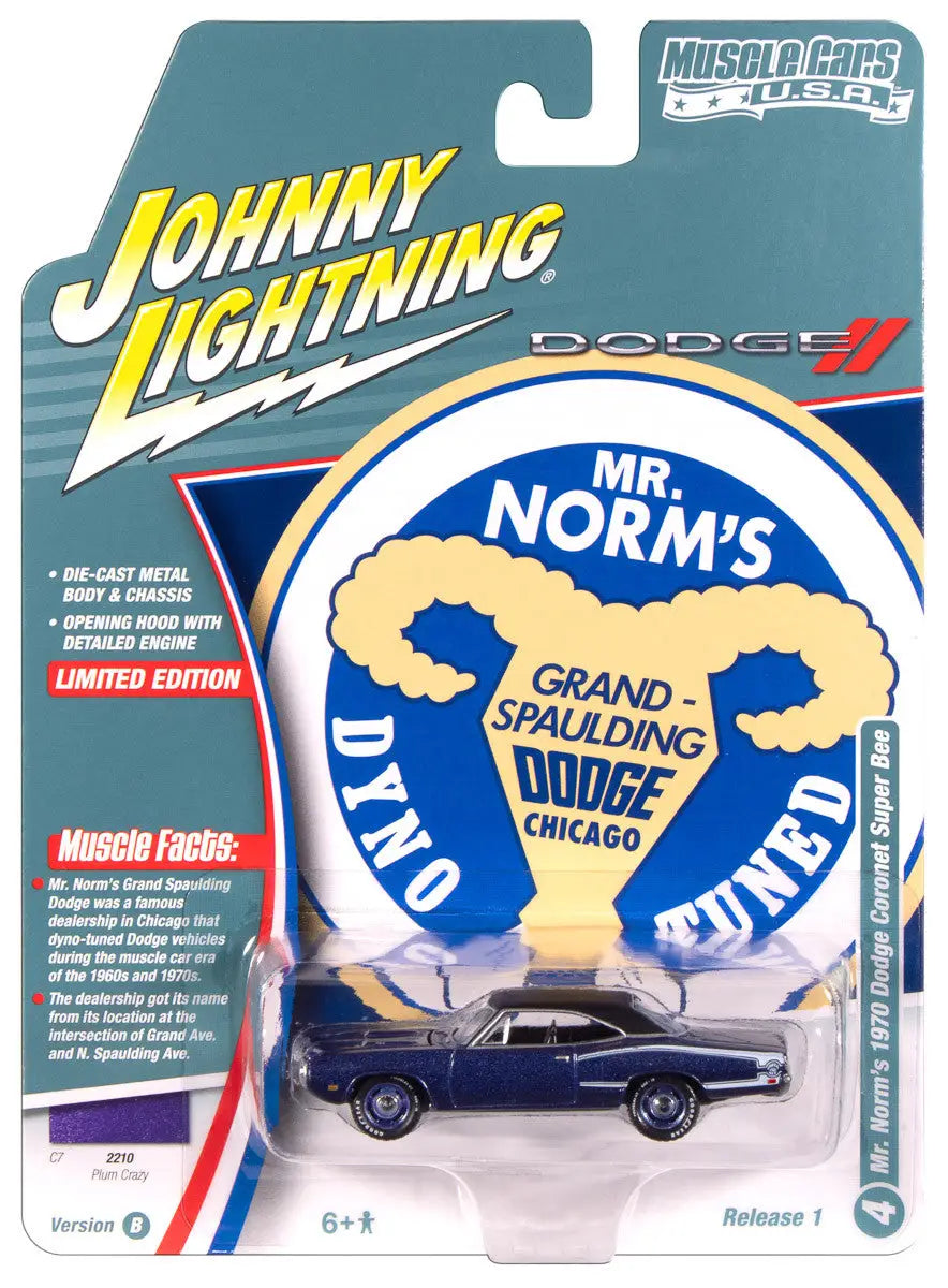 Johnny Lightning JLMC034 Muscle Car VER B Mr. Norms 1970 Dodge Coronet Super Bee - Other