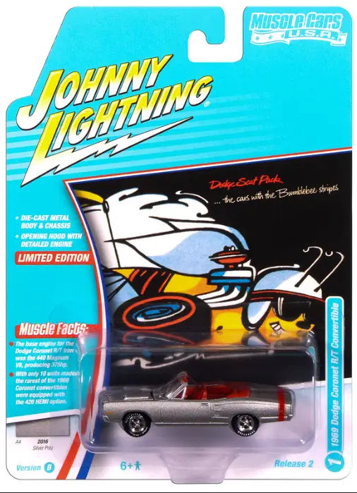 Johnny Lightning JLMC038 Muscle Car VER B 1969 Dodge Coronet R/T Convertible - Other