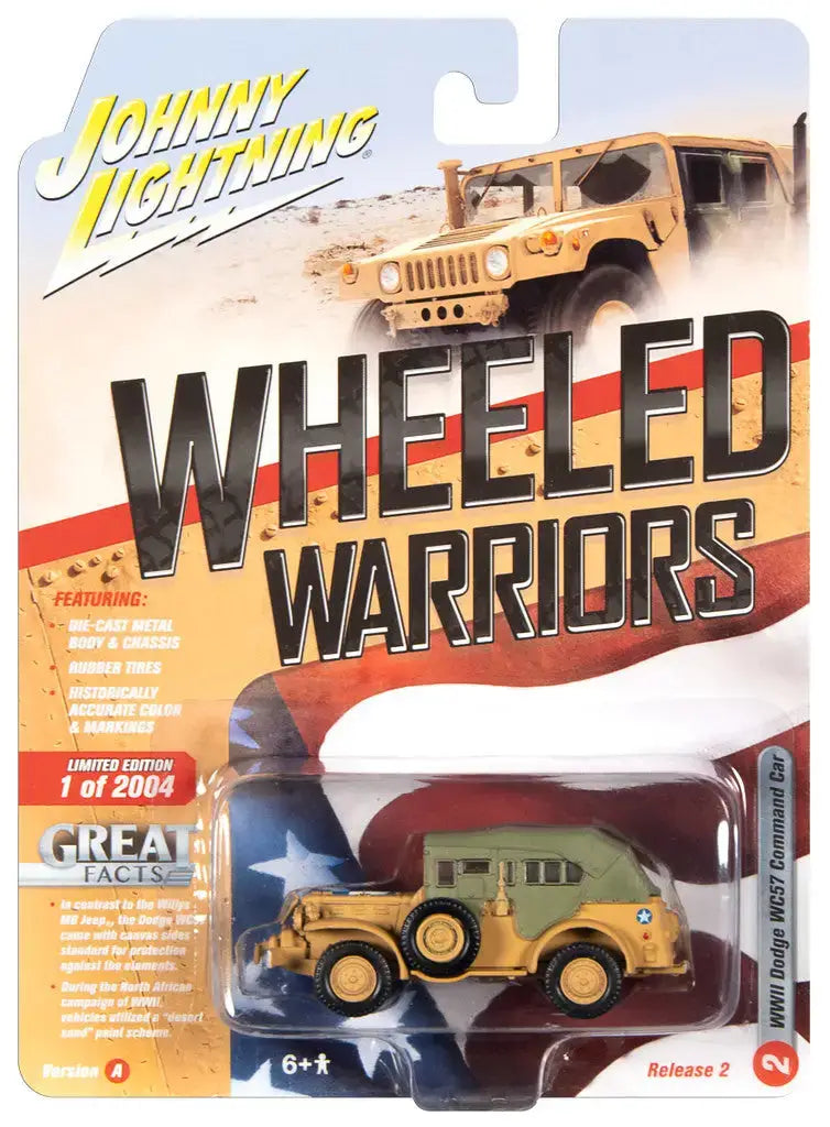 Johnny Lightning Wheeled Warriors Ver A WWII Dodge WC57 Command Car