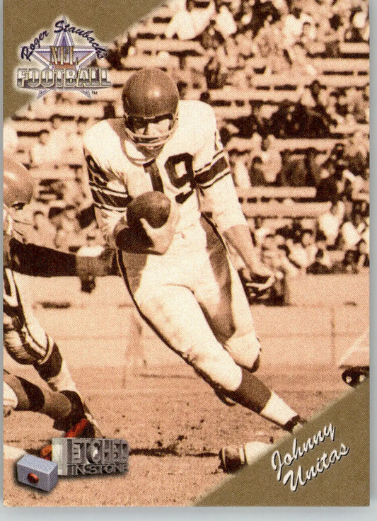 Johnny Unitas - 1994 Ted Williams Roger Staubach’s NFL - #ES5 - Etched In Stone - Football Card Single