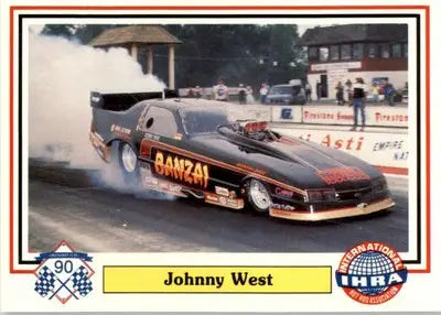 Johnny West - 1990 Checkered Flag IHRA - #44 - Racing - Racing Card Single