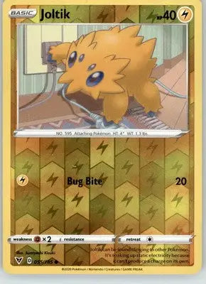 Joltik - Vivid Voltage - 055/185 - Reverse Holo LP Pokemon - Pokémon Card Single
