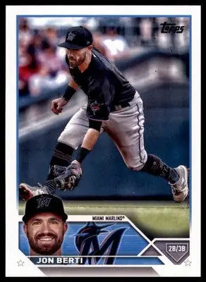 Jon Berti 2023 Topps #72 Miami Marlins - Baseball Card Single