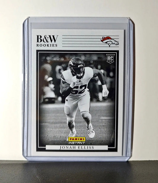 Jonah Elliss 2024 Panini NFL #36 Black & White Rookies Card Broncos 1 of 680 - Football Card Single