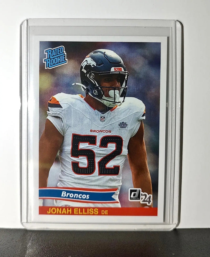 Jonah Elliss Rookie 2024 Panini Rated Rookie Retro NFL #36 Card Broncos 1 of 890 - Football Card Single