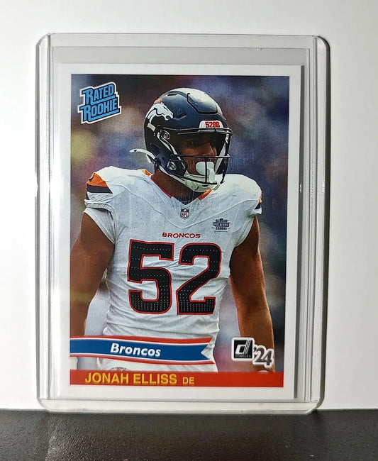 Jonah Elliss Rookie 2024 Panini Rated Rookie Retro NFL #36 Card Broncos 1 of 890 - Football Card Single