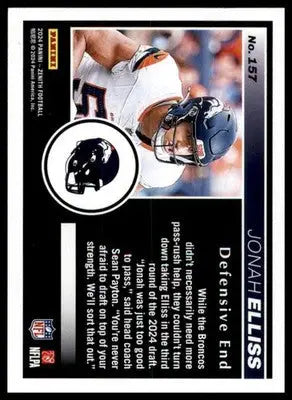 Jonah Elliss Rookie 2024 Panini Zenith Retail #157 Denver Broncos - Football Card Single