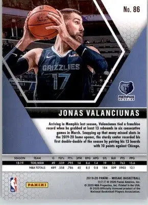 Jonas Valanciunas - 2019-20 Panini Mosaic - #86 - Basketball - Basketball Card Single