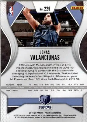 Jonas Valanciunas - 2019-20 Panini Prizm - #229 - Basketball - Basketball Card Single