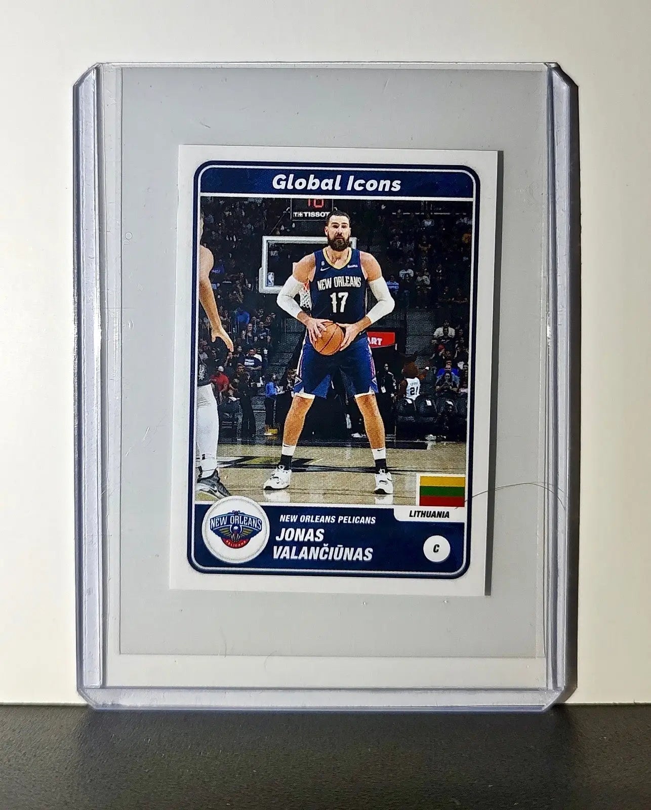 Jonas Valanciunas 2023-24 Panini NBA #73 Global Icons Sticker Pelicans