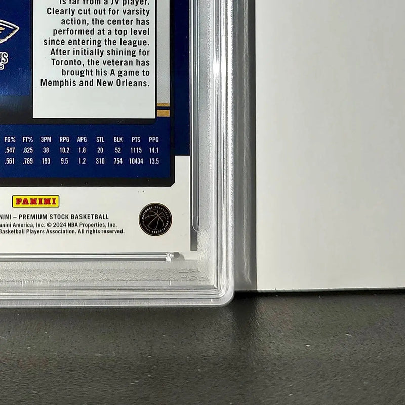 Jonas Valanciunas 2023 Panini Hoops Premium #112 40/75 Blue Pulsar PSA 10 Gem